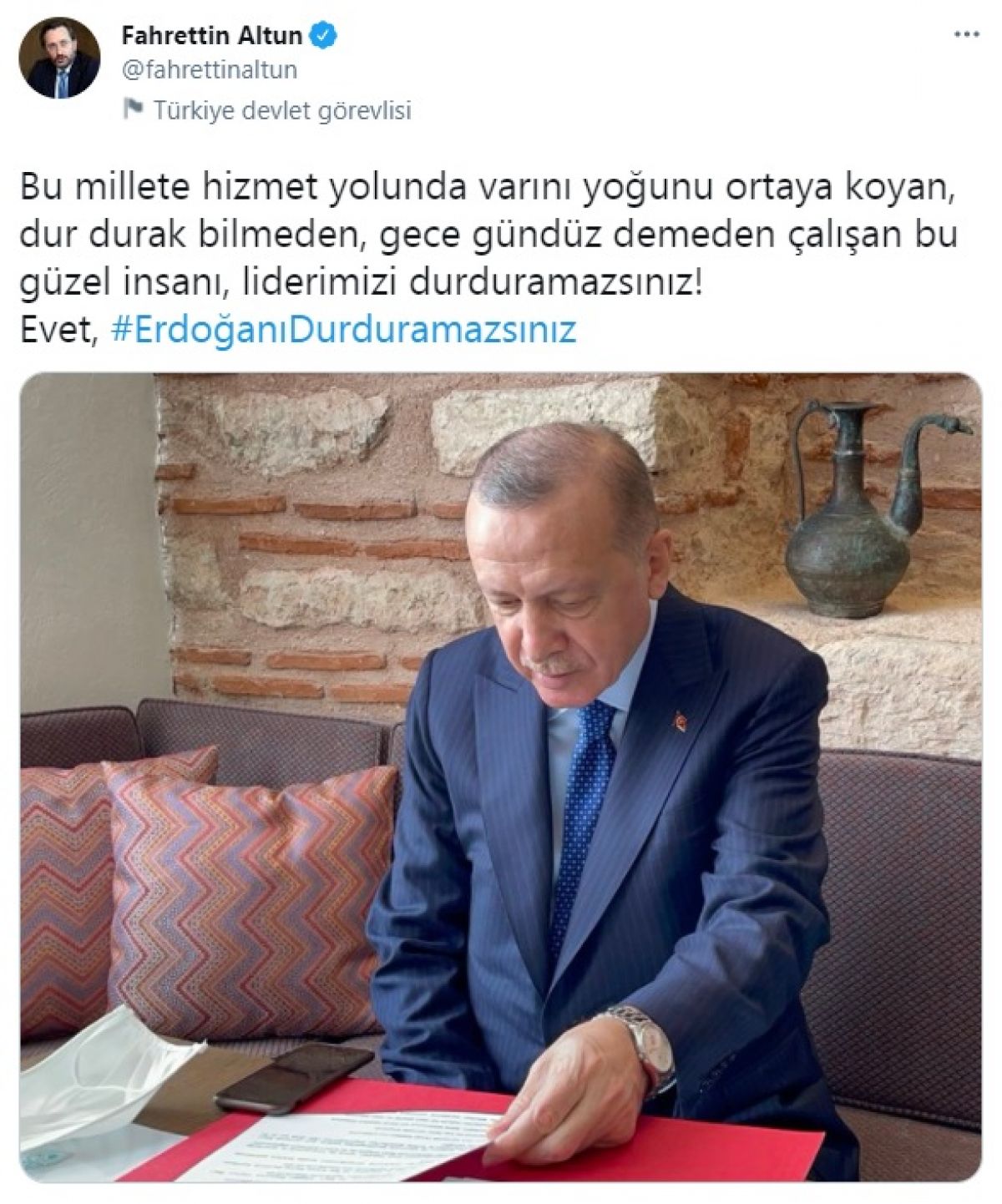 Fahrettin Altun: Erdoğan'ı durduramazsınız