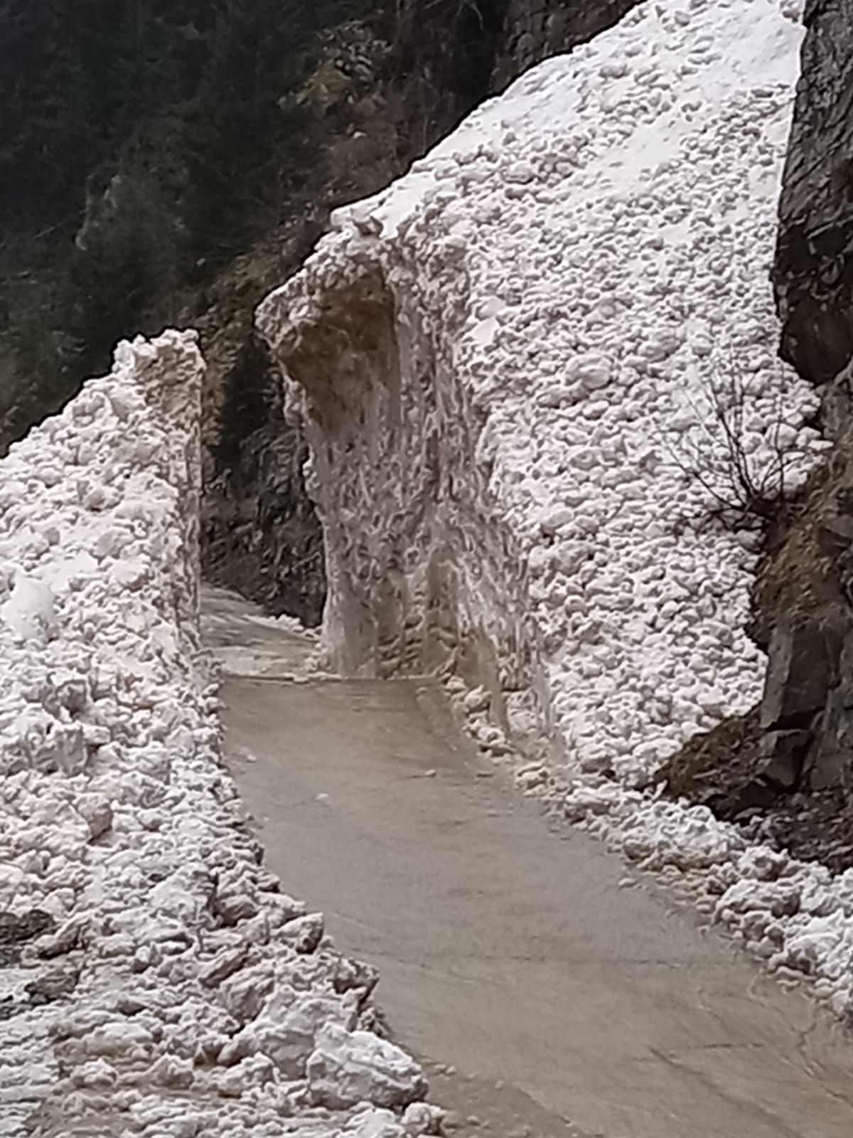 Rize'de yola çığ düştü: 4 saatte açıldı