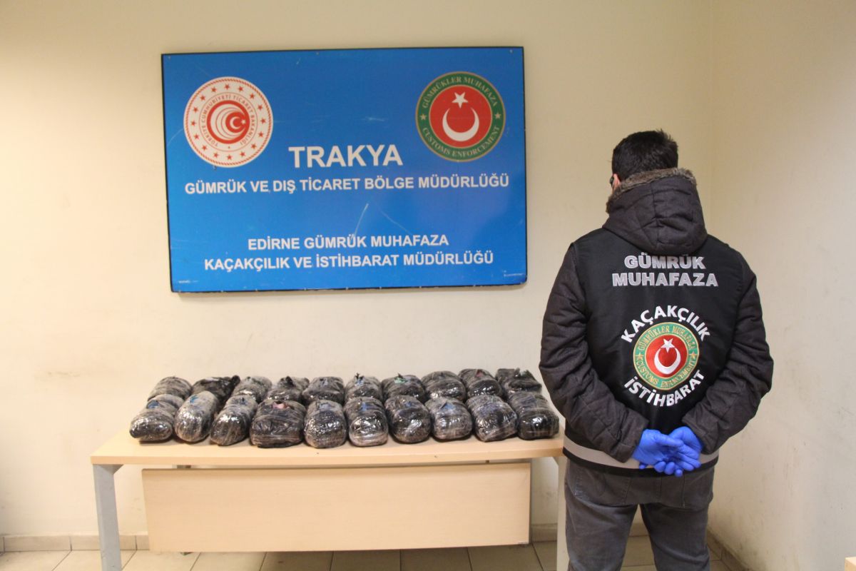Kapıkule'deki tırın çekicisinden 208 bin uyuşturucu hap çıktı