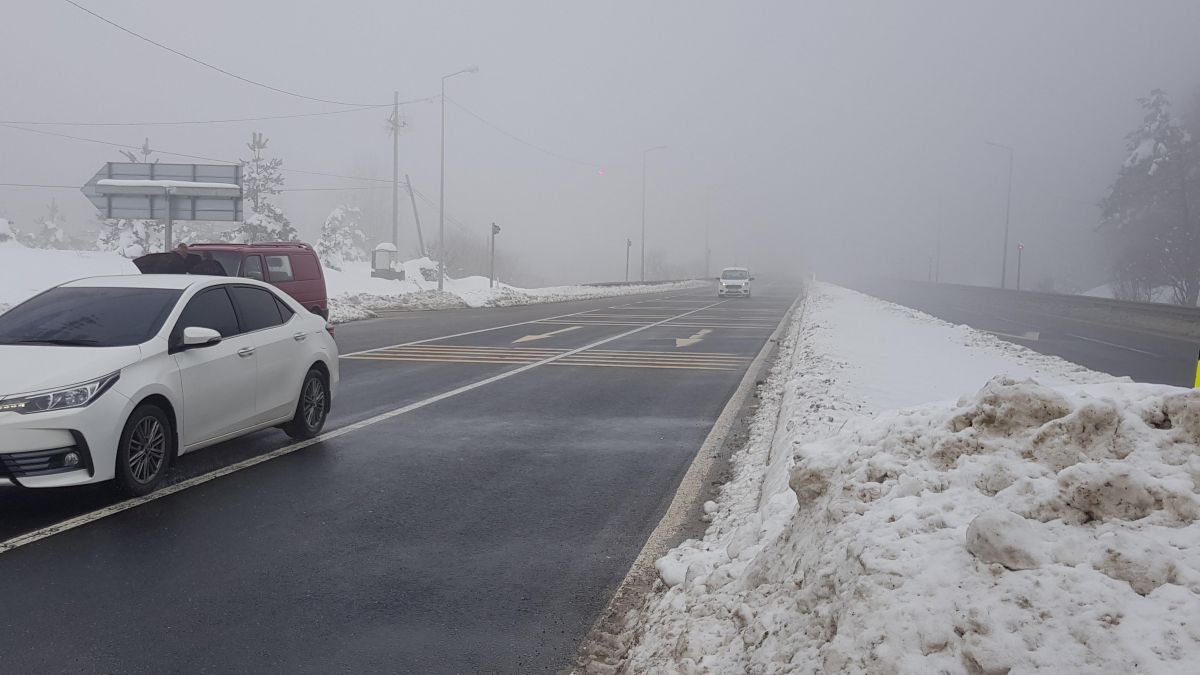 Bolu Dağı'nda yoğun sis görüldü