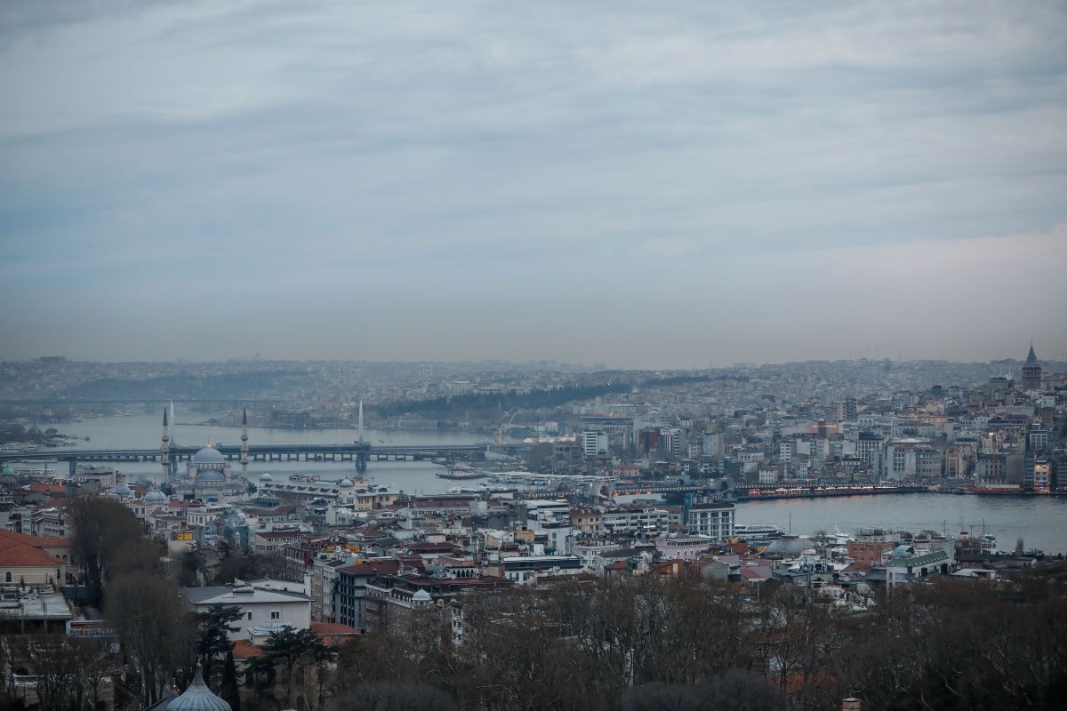 Ayasofya'nın minaresinden tarihi yarımada görüntüsü