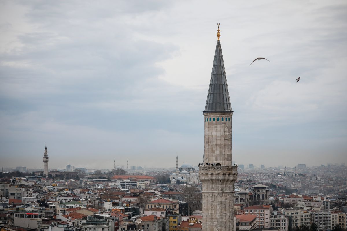 Ayasofya'nın minaresinden tarihi yarımada görüntüsü