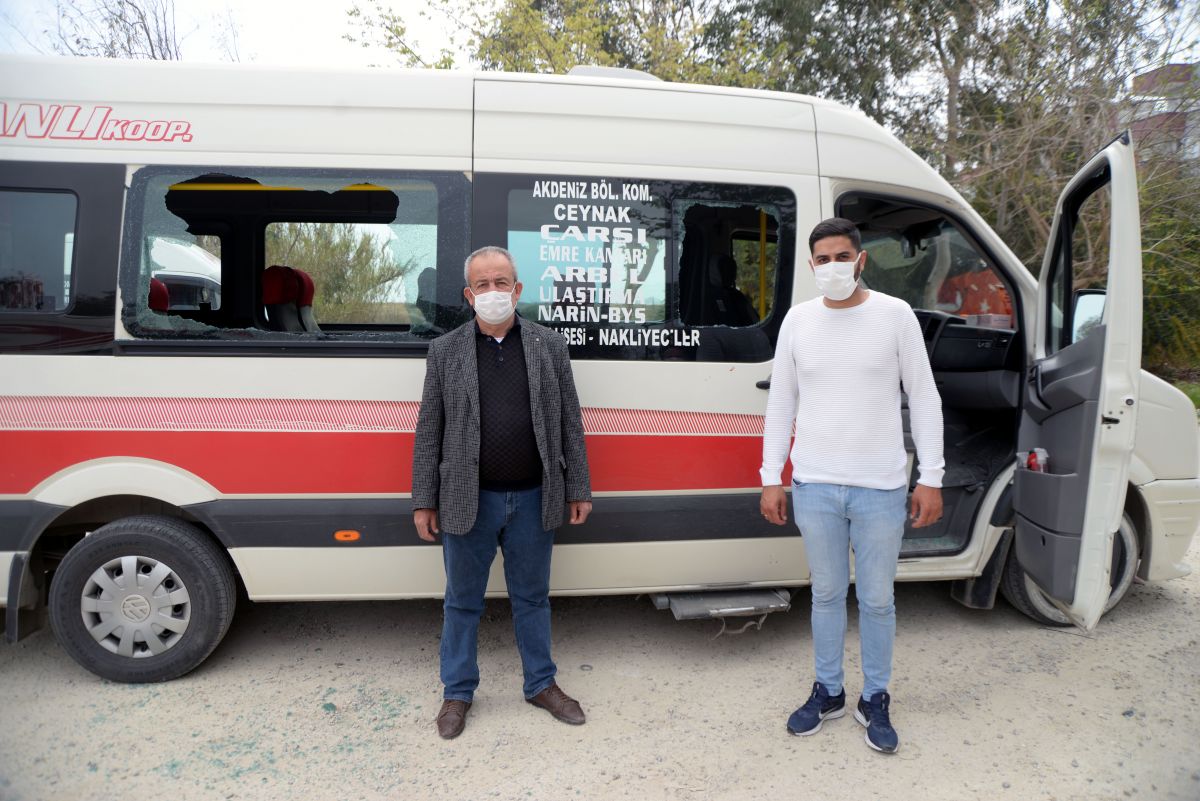 Mersin'deki minibüsçüler arasında hat kavgası çıktı