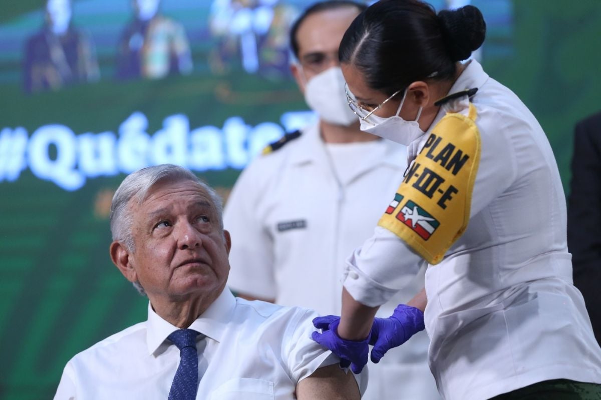 Mexican President Obrador gets AstraZeneca vaccine #1