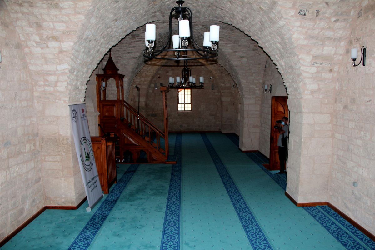 Afrin de yenilenen Ömer Bin Hattap Camii ibadete açıldı #8