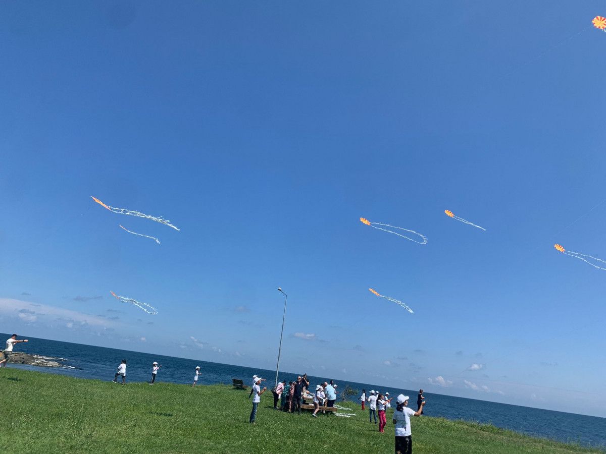 Ordu da mevsimlik işçilerin çocuklarıyla uçurtma uçuruldu #1