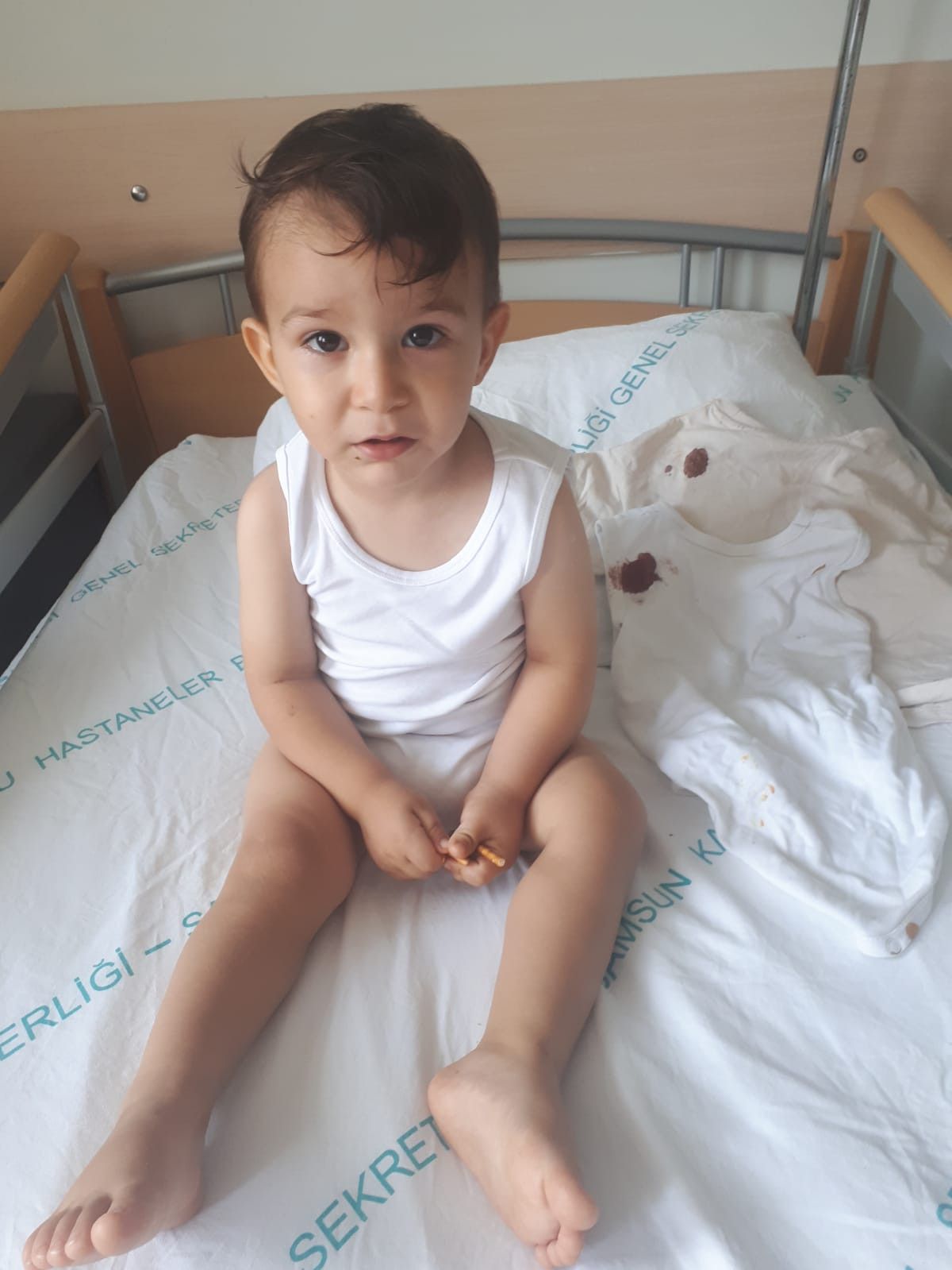 Samsun da maganda kurşunuyla vurulan bebek, koronaya yakalandı #3