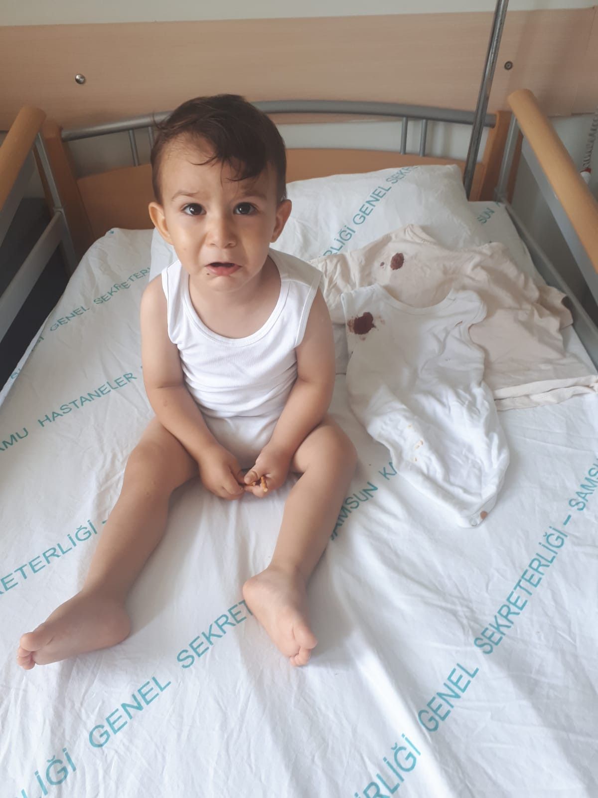 Samsun da maganda kurşunuyla vurulan bebek, koronaya yakalandı #5