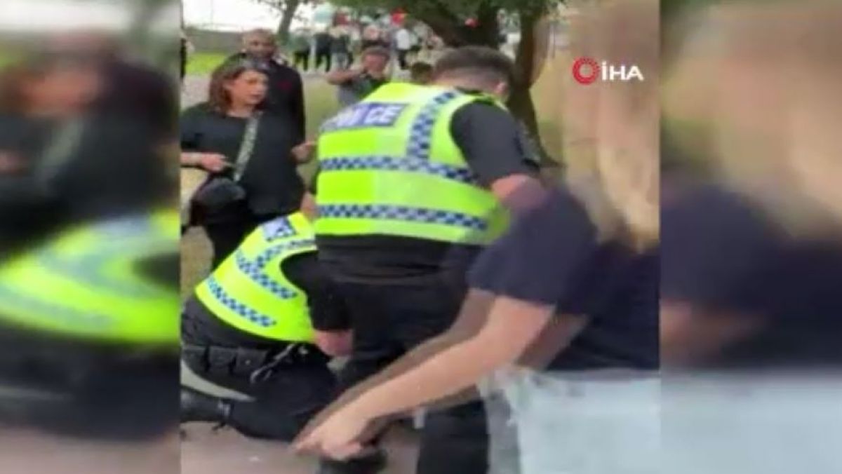 İngiltere de sokak sanatçısına polis şiddeti #1