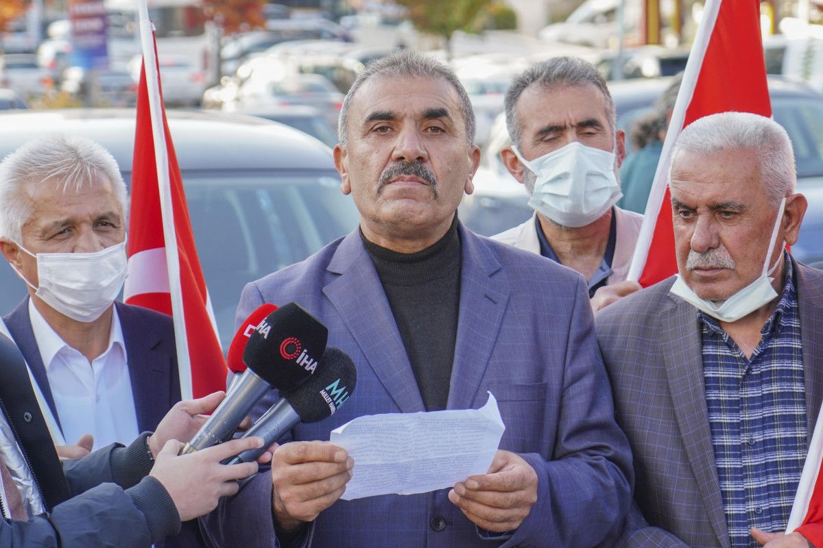 Ankara da şehit babalarından İyi Parti önünde Lütfü Türkkan tepkisi #3
