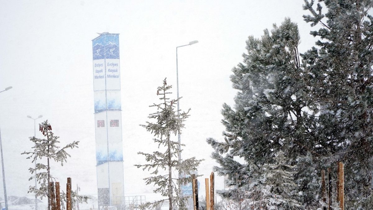 Erciyes’te kar kalınlığı 20 santime ulaştı #1
