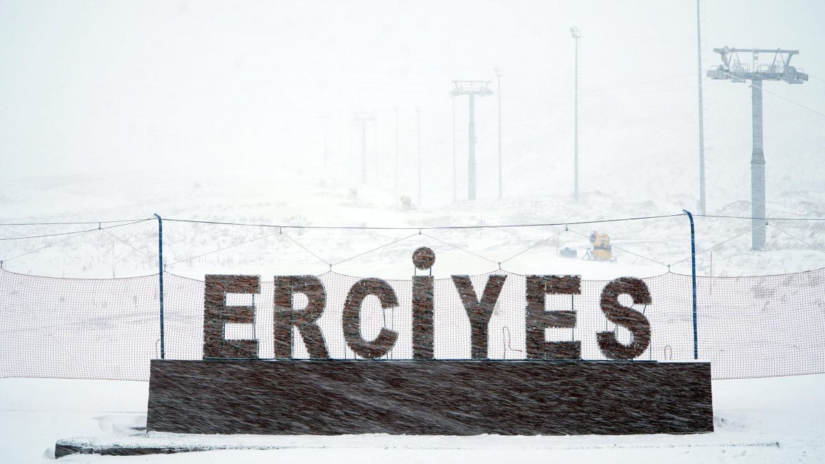 Erciyes’te kar kalınlığı 20 santime ulaştı #3