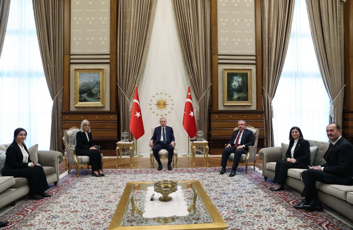 Cumhurbaşkanı Erdoğan, Arnavutluk Meclis Başkanı Nikolla yı kabul etti #2