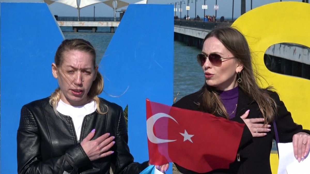 Samsun da yaşayan Ukraynalılar Rusya yı protesto etti #3