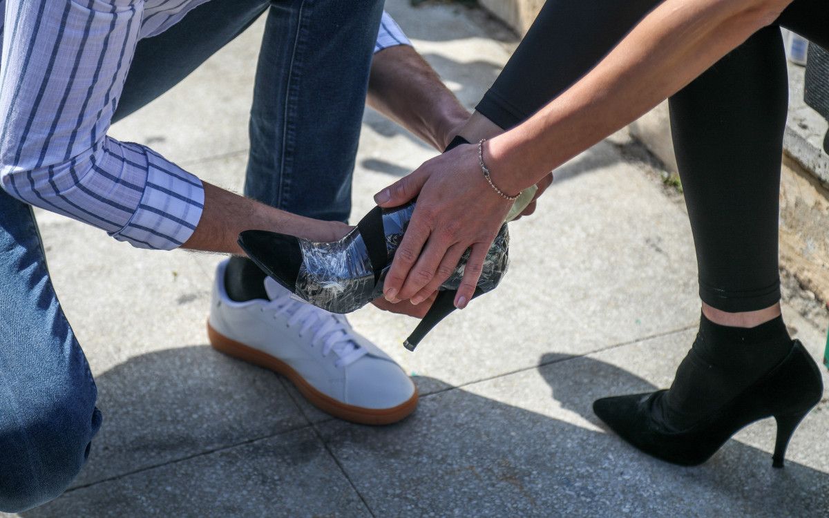 Antalya da kadınlar, topuklu ayakkabılarıyla koşu yarışı yaptı #6