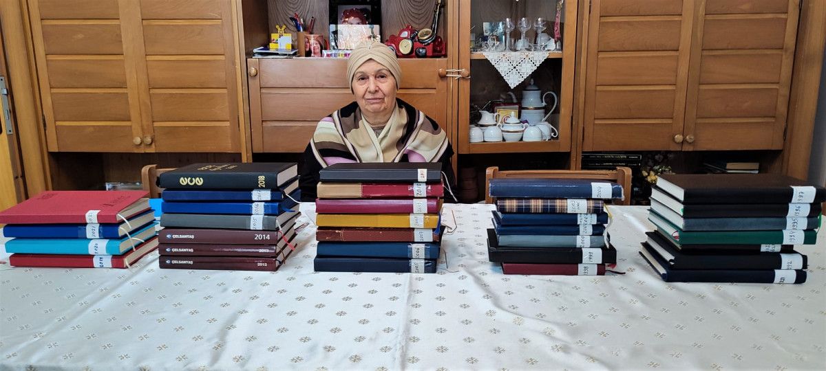 Karabük te 75 yaşındaki kadın, 32 yıldır günlük tutuyor #1
