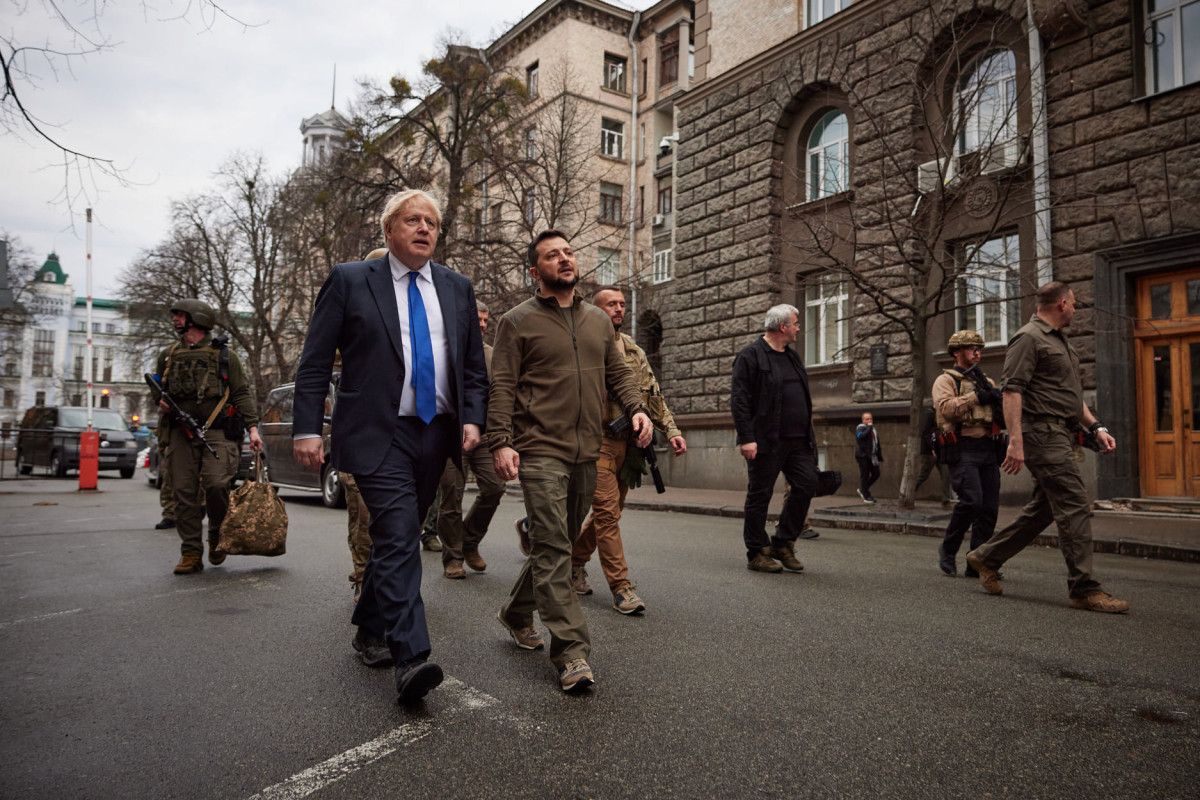 Boris Johnson, Zelensky ile Kiev sokaklarını gezdi #3