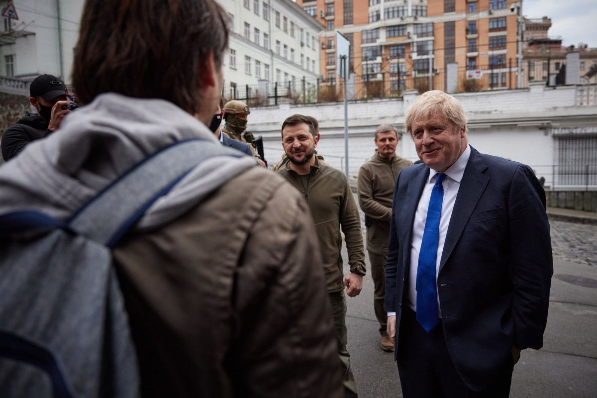 Boris Johnson, Zelensky ile Kiev sokaklarını gezdi #4
