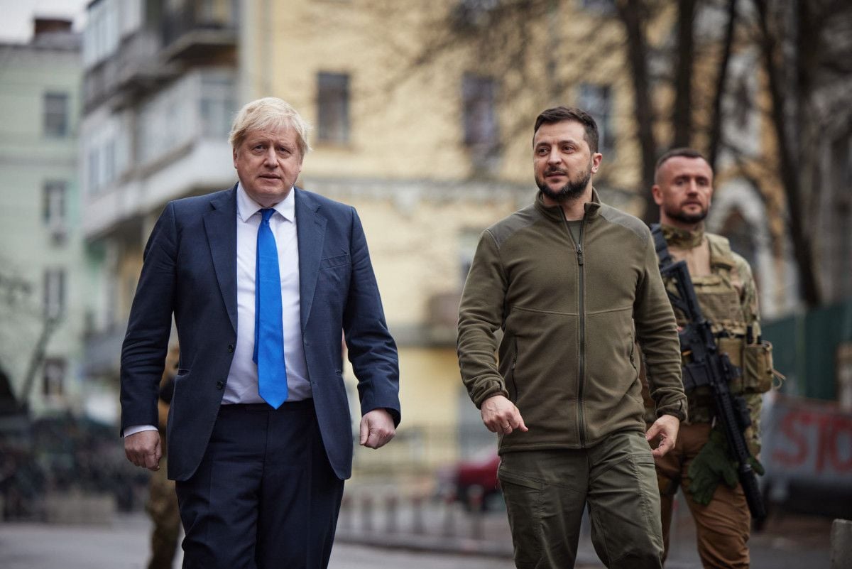 Boris Johnson, Zelensky ile Kiev sokaklarını gezdi #5