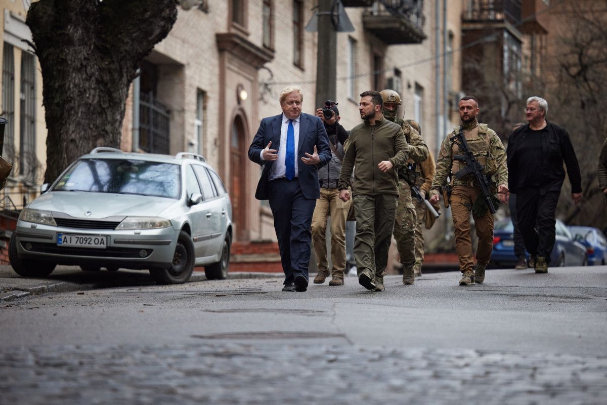 Boris Johnson, Zelensky ile Kiev sokaklarını gezdi #6