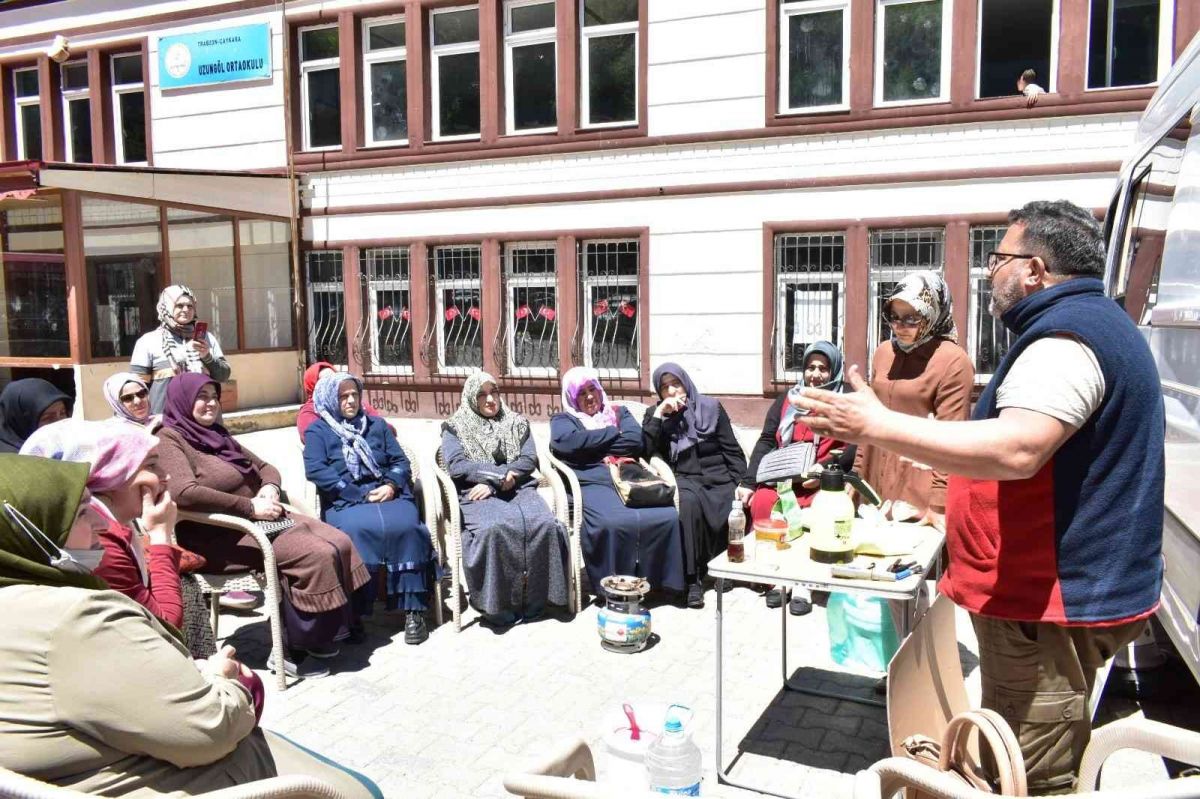 Trabzon'da köy köy gezilerek kadınlara organik tarım eğitimi veriliyor