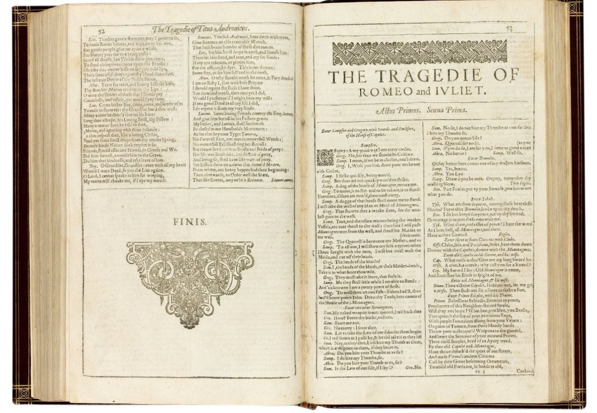 The book in which Shakespeare's plays were published in bulk sold for $2.5 million #2