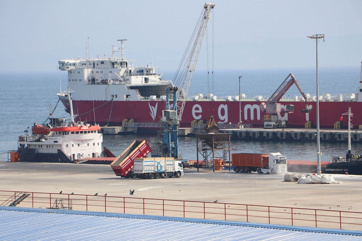Ship carrying wheat from Ukraine to Tekirdağ is unloaded #5