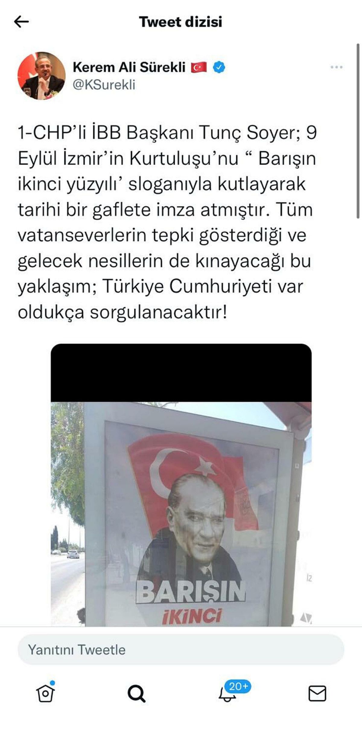 İzmir de tartışma yaratan 9 Eylül afişleri #10