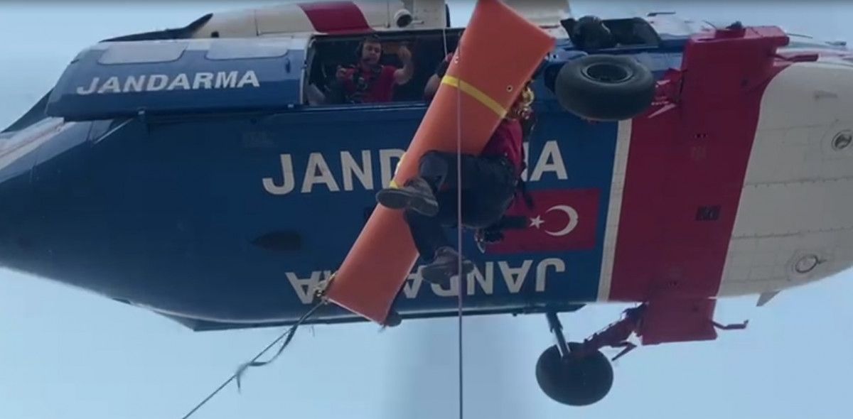 Erciyes e zirve tırmanışı yapan dağcıların üzerine kaya yuvarlandı #7