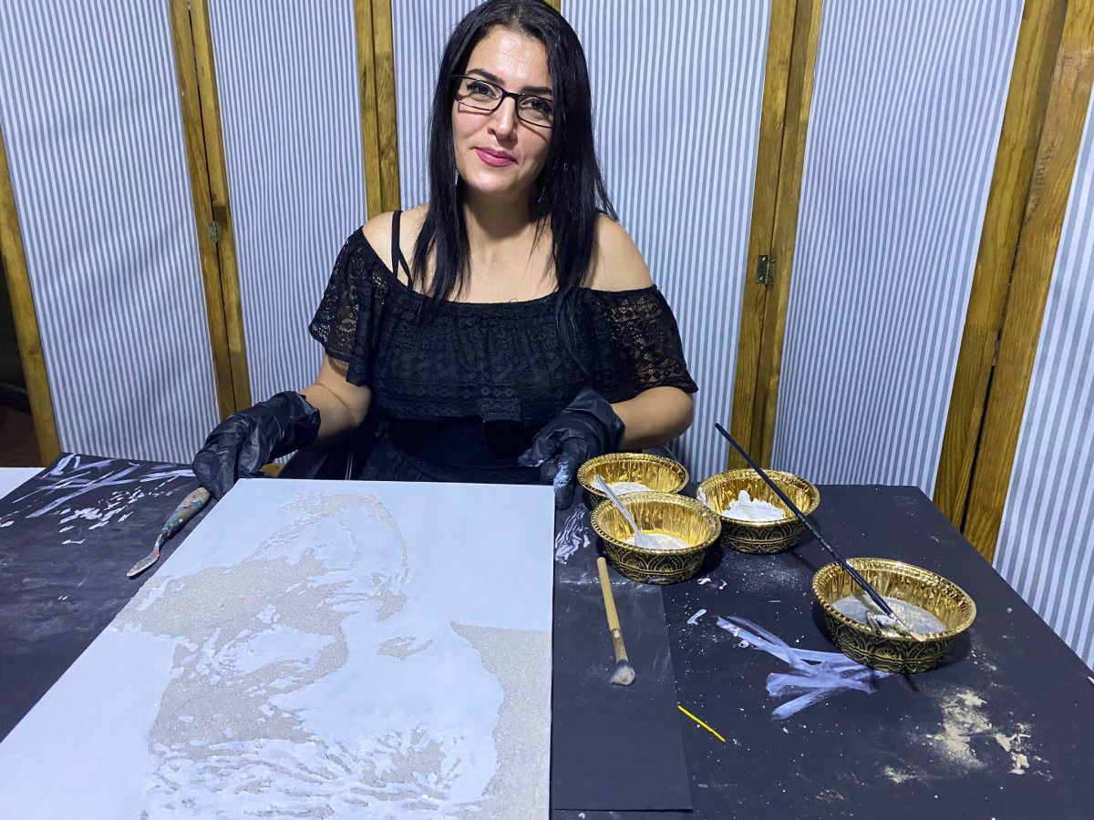 Yalova da krematoryumda yakılan kadının küllerinden portre tablo #9