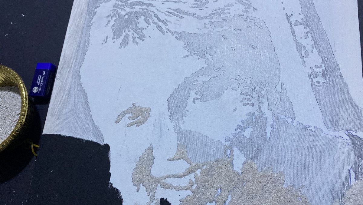 Yalova da krematoryumda yakılan kadının küllerinden portre tablo #5