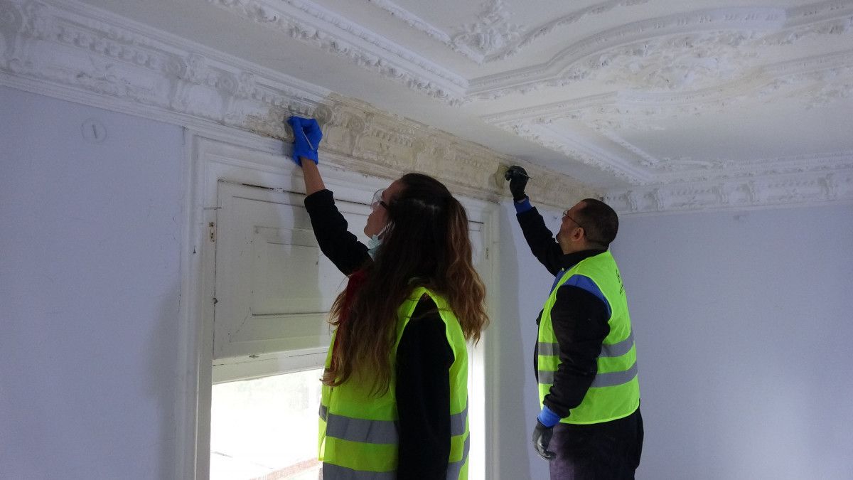 Trabzon da Atatürk Köşkü nün restorasyonu titizlikle yürütülüyor #2