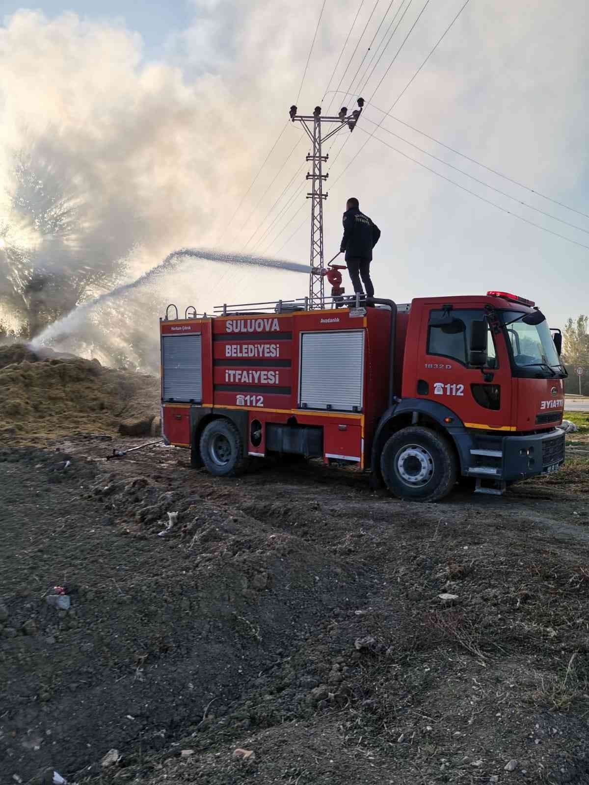 Amasya da 50 ton saman alevlere teslim oldu #3