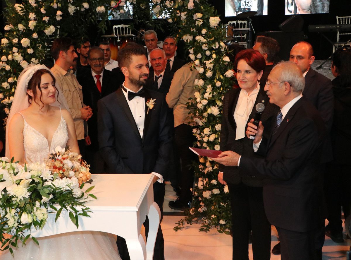 Adana da Kemal Kılıçdaroğlu ve Meral Akşener nikah şahidi oldu #5