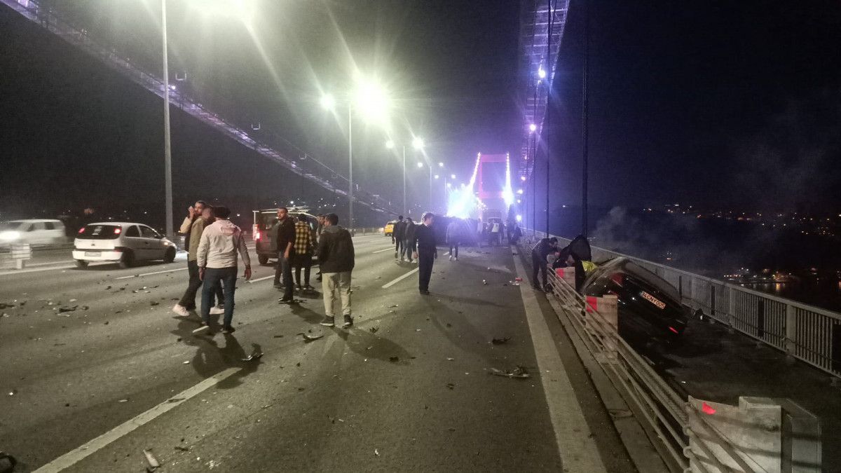 Fatih Sultan Mehmet Köprüsü nde zincirleme kaza #7