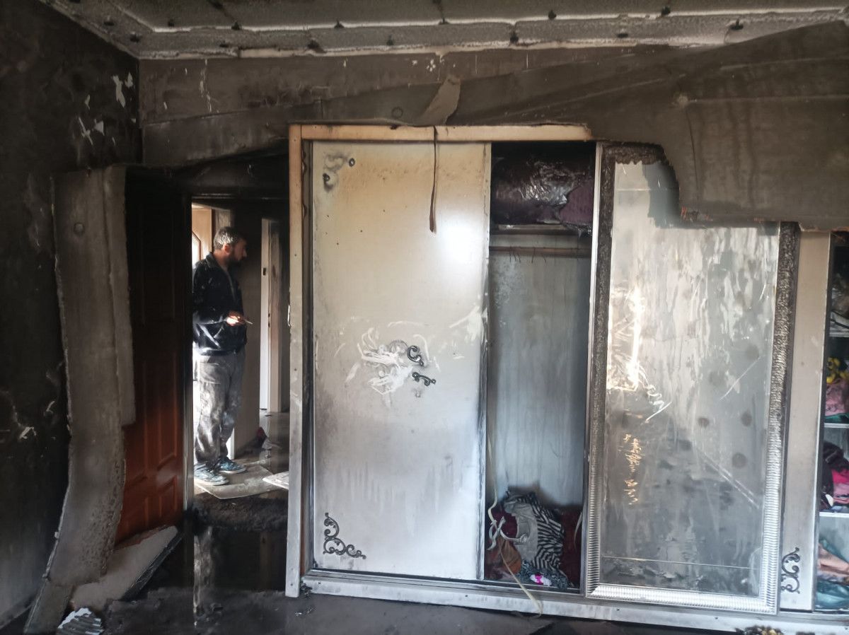 Diyarbakır da 7 katlı apartmanda yangın çıktı #1