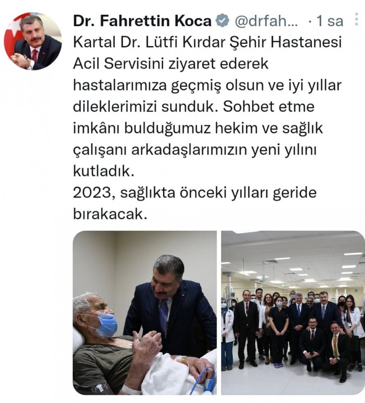 Sağlık Bakanı Koca, yılbaşında İstanbul daki hastaneleri ziyaret etti #7