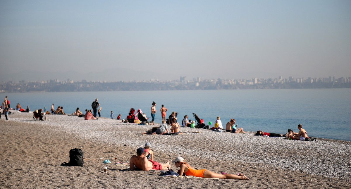 Antalya da ocak ayında denize girdiler #8