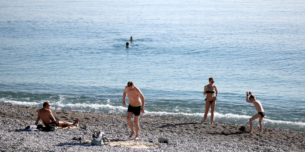 Antalya da ocak ayında denize girdiler #9