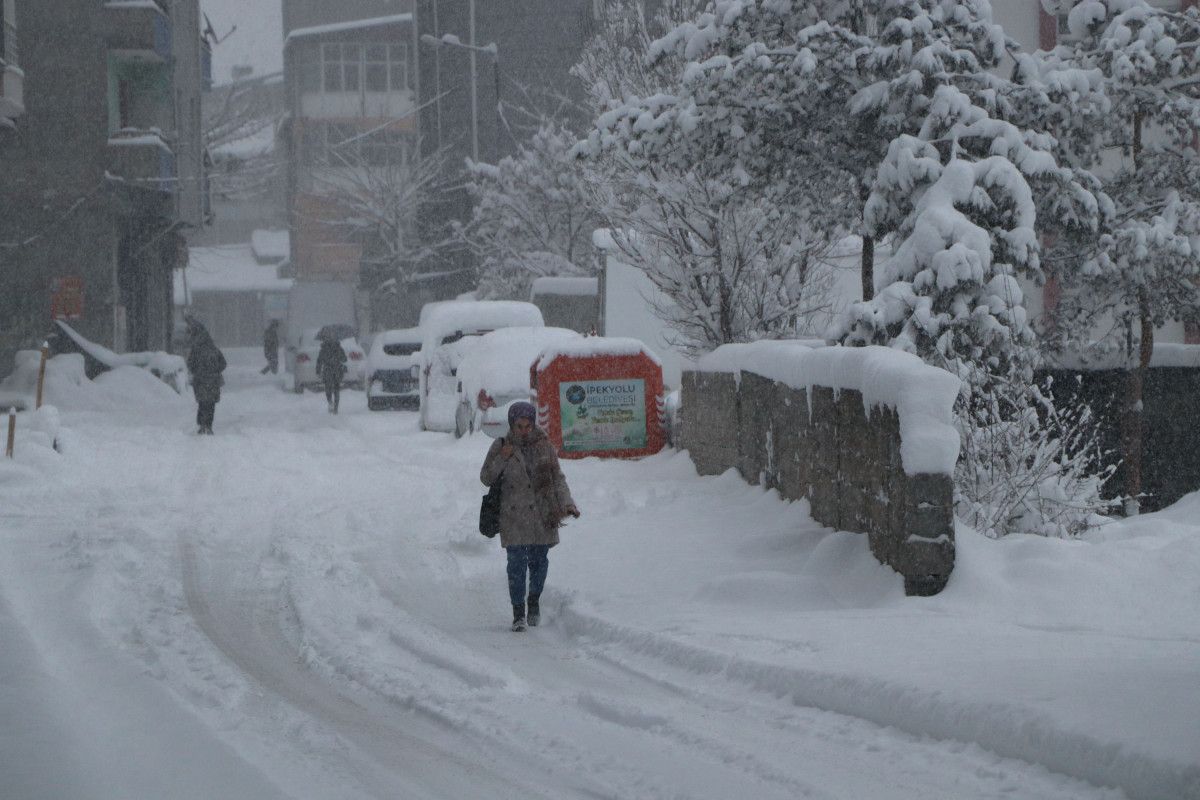 Van da 3 ilçede kar yağışı nedeni ile okullar tatil edildi #7