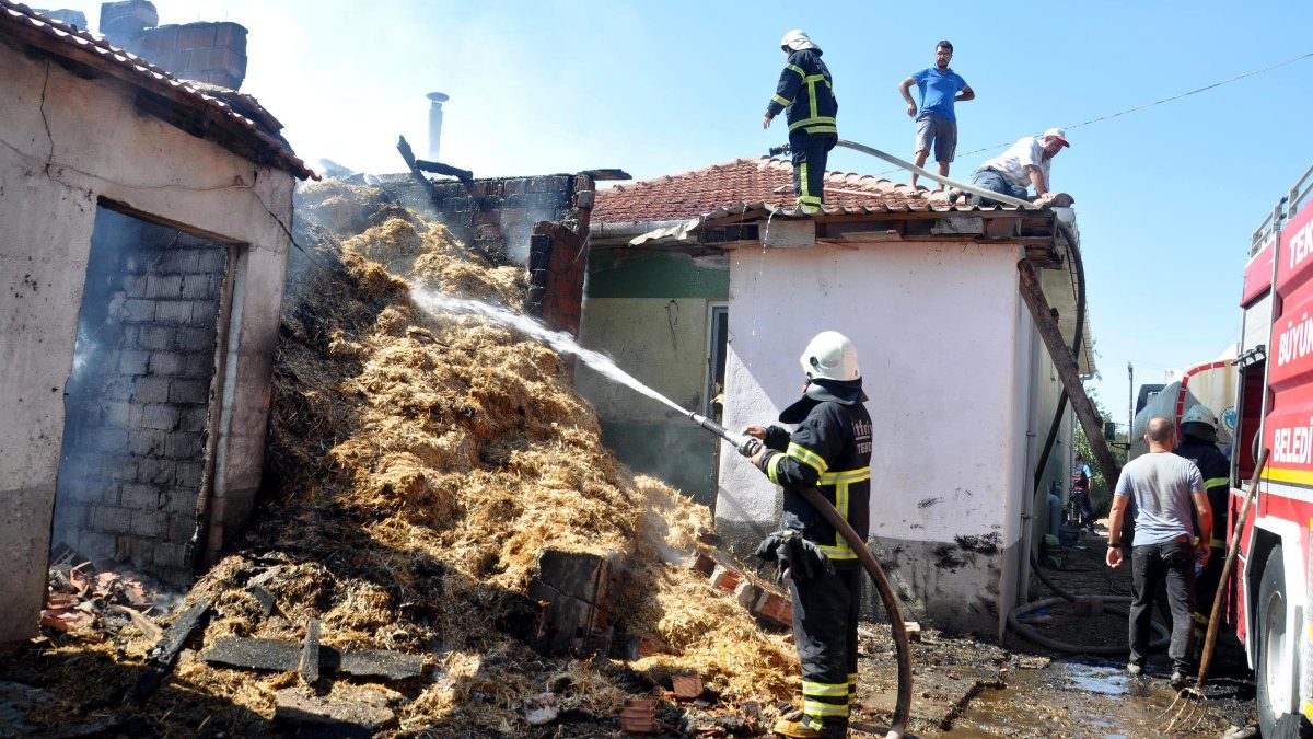 Tekirdağ'da 200 bin liralık samanlığı yanan adam: Fareler yaptı