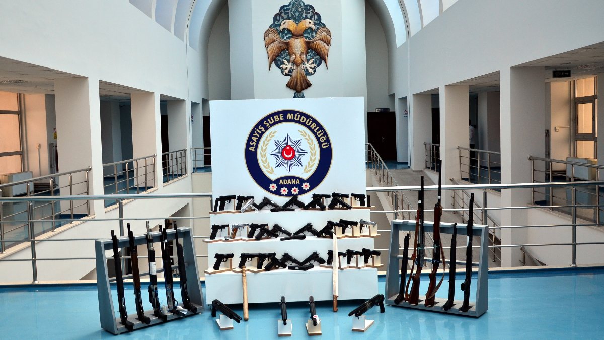 Adana polisi, bir haftada 68 silah ele geçirdi
