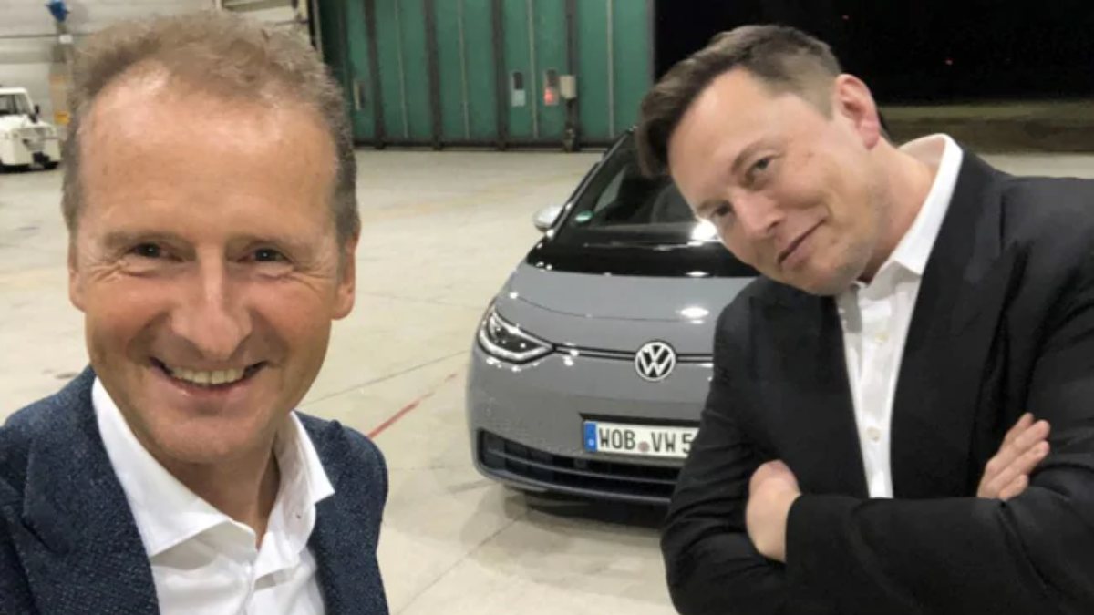 Volkswagen CEO Herbert Diess referred to Elon Musk on Twitter
