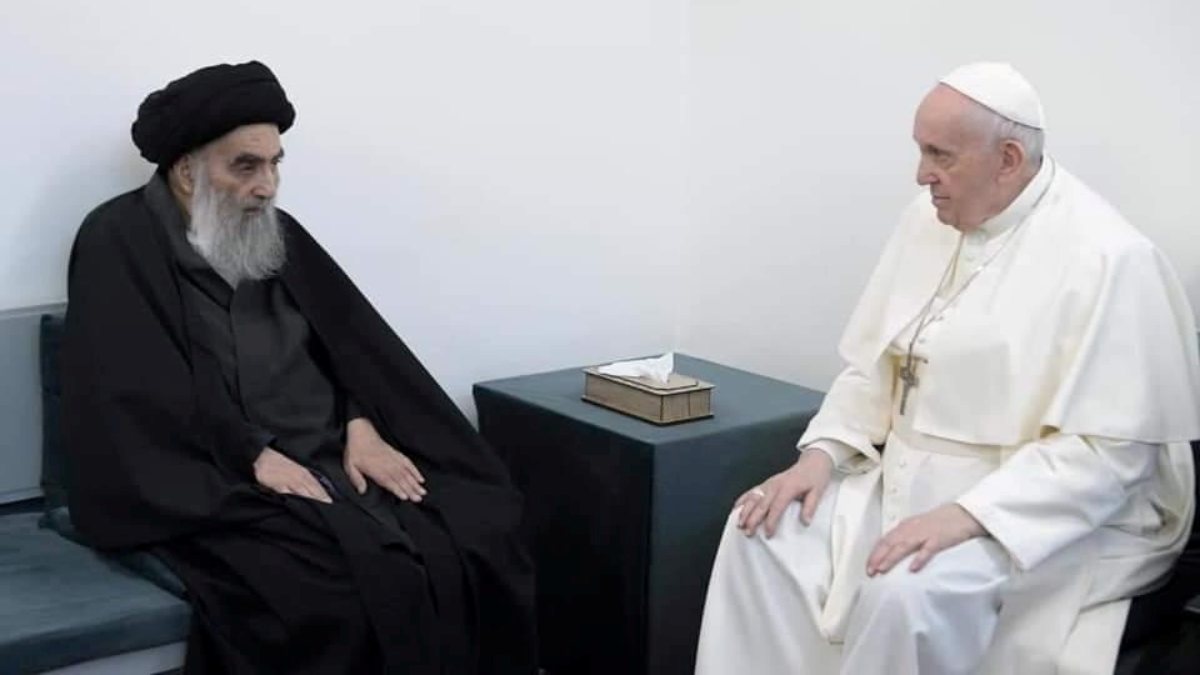 Pope Francis meets with Ali es-Sistani in Iraq