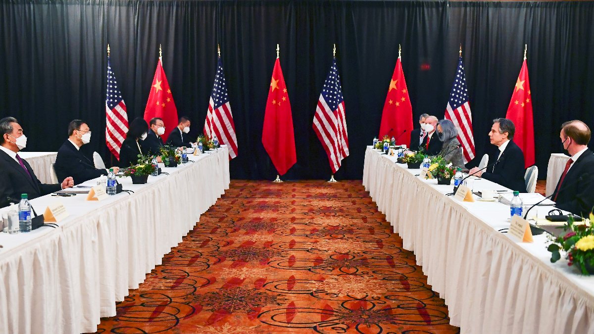 US and Chinese delegations met with Alaska meeting