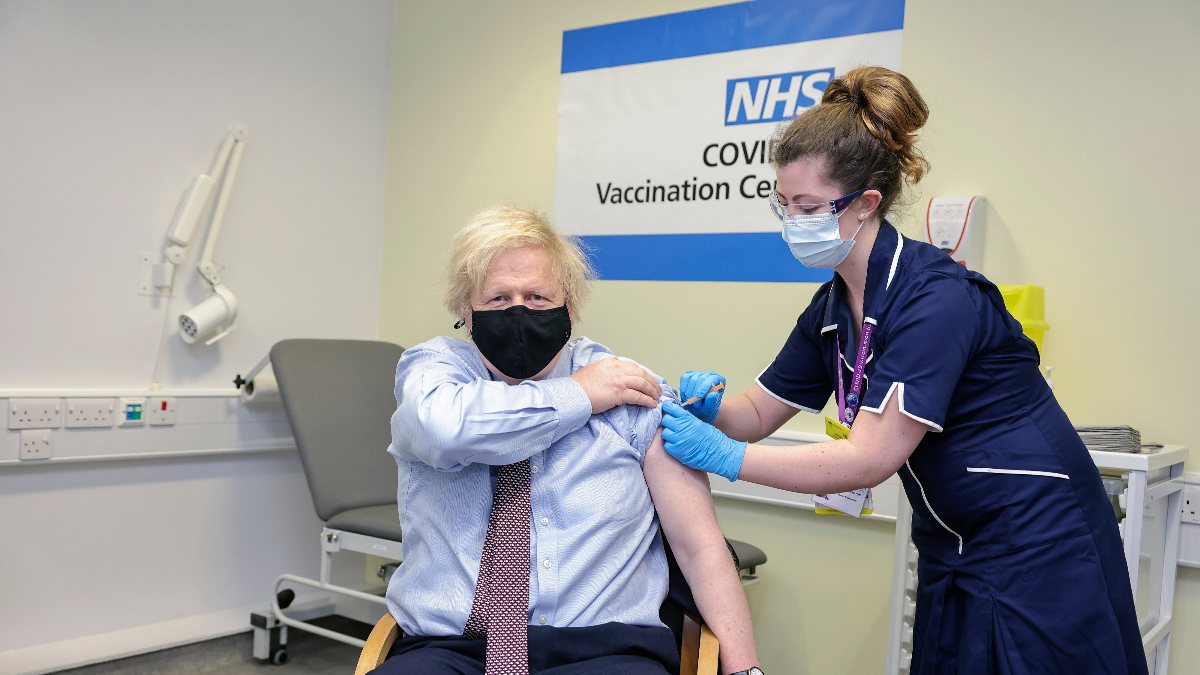 Boris Johnson gets AstraZeneca vaccine