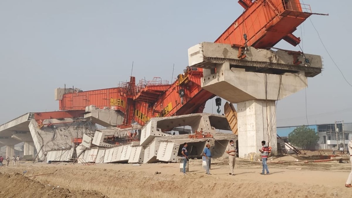 Overpass under construction collapses in India