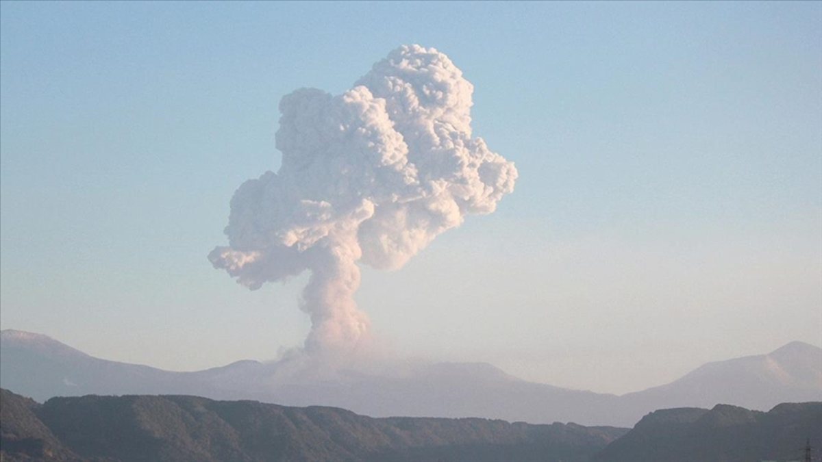 Otake Volcano erupts in Japan