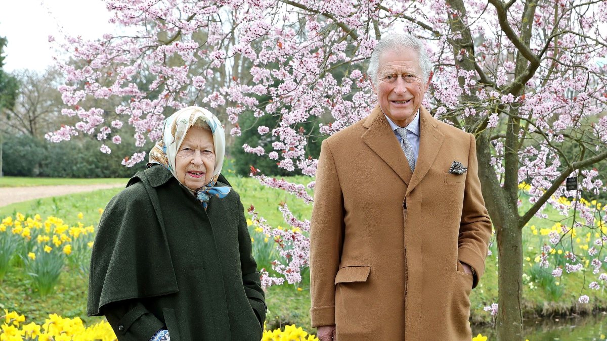 Queen Elizabeth and Prince Charles at Prince Harry’s former home