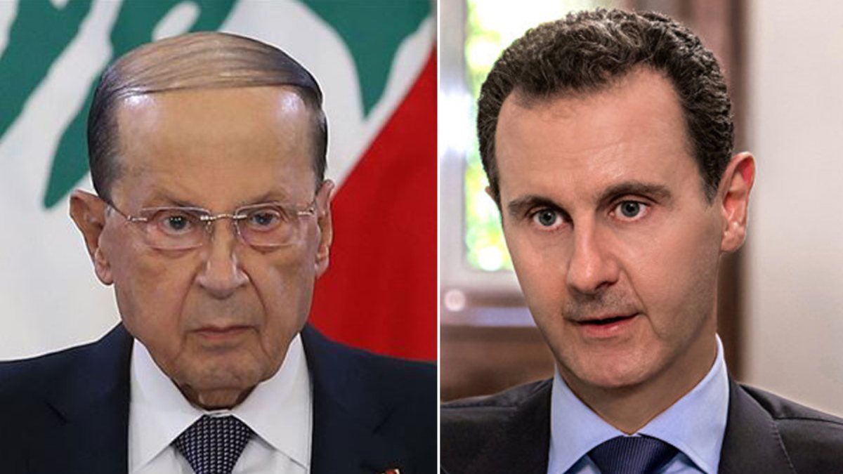 Michel Aoun discusses maritime border issue with Assad